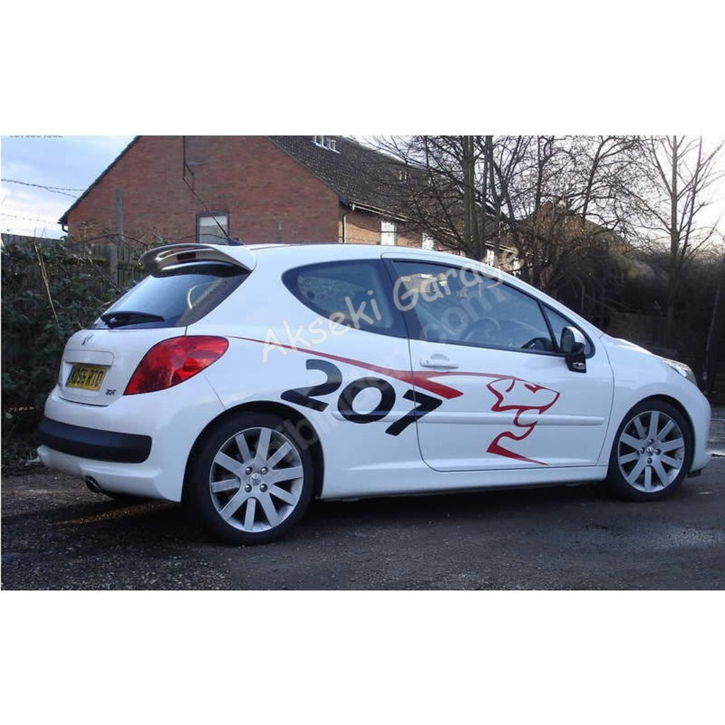 RC Style Rear Spoiler for Peugeot 207 (2006–2012) – Unpainted & Unprimed Sport Wing