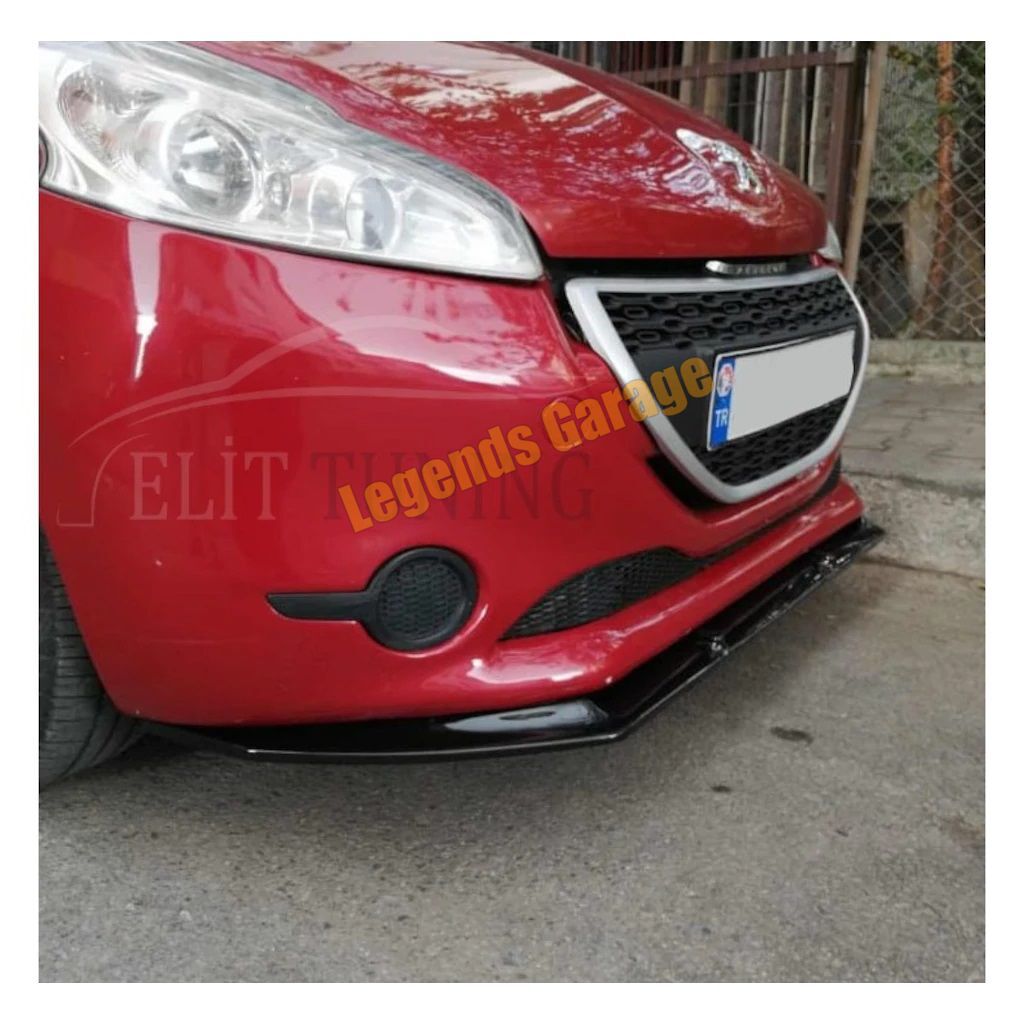 Front Bumper Lip Spoiler for Peugeot 208 (2012–2020) – Sporty Splitter Attachment