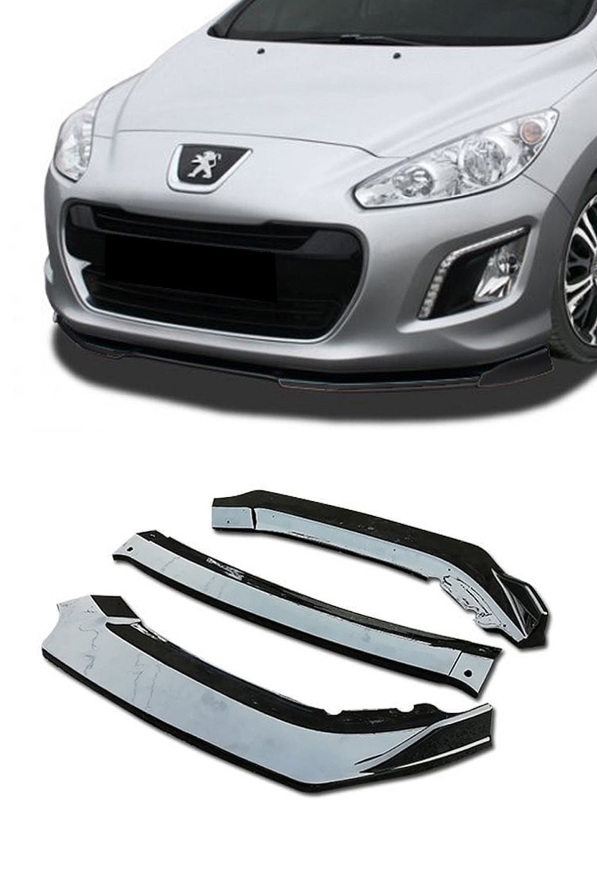 Front Bumper Lip Spoiler for Peugeot 308 (2007–2020) – Sporty Splitter Attachment Upgrade