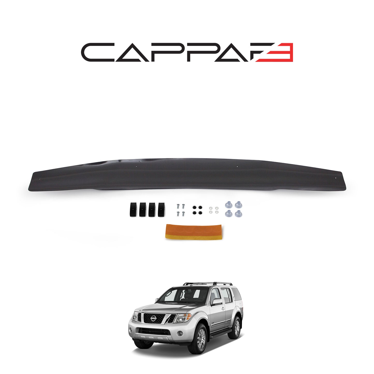 For Nissan Pathfinder Front Hood Protection Spoiler (2005–2014) – Bug Shield & Hood Deflector Guard