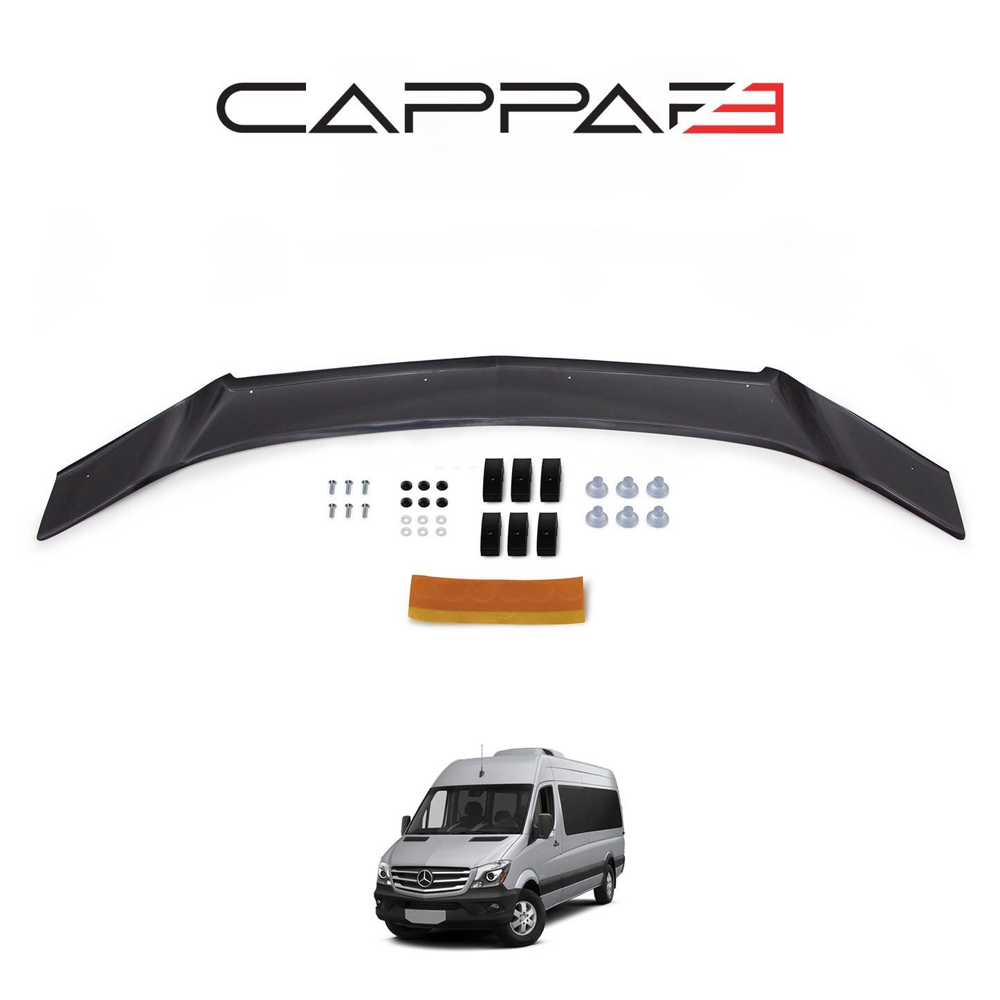 For Mercedes-Benz Sprinter W906 Front Hood Protection Spoiler (2014–2017) – Bug Shield Hood Deflector Guard