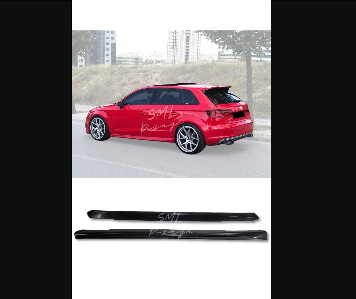 Sport Side Skirts for Audi A3 Hatchback (2013–2017) – Sleek Plastic Body Kit Upgrade UNPAINTED UNPRIMED