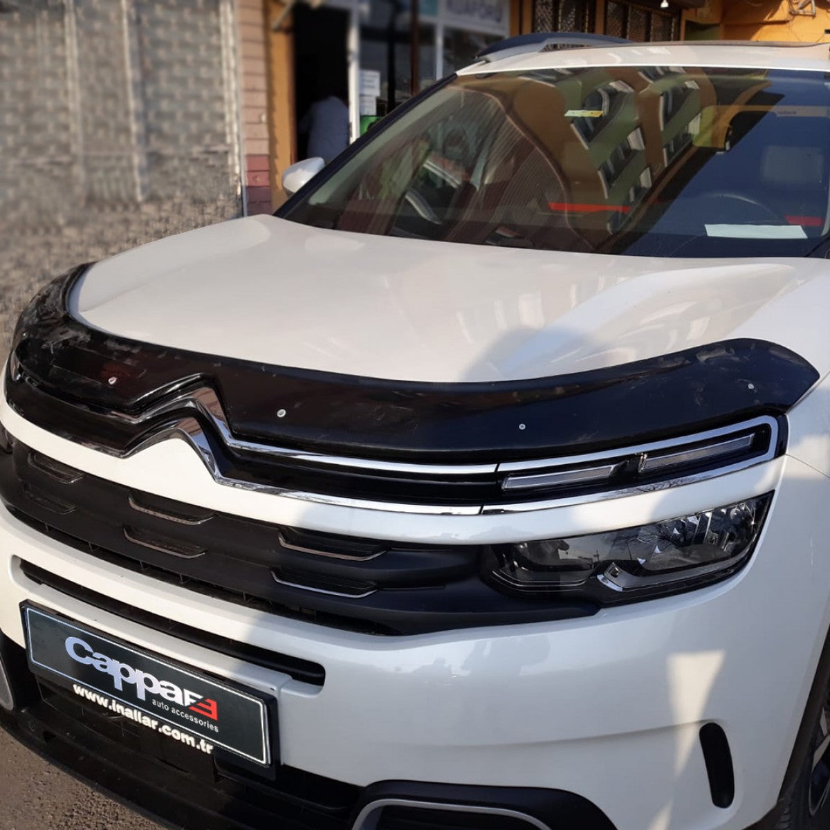 For Citroen C5 Aircross 2017+ Glossy Black Hood Deflector – Bug Shield & Front Bonnet Protection Spoiler
