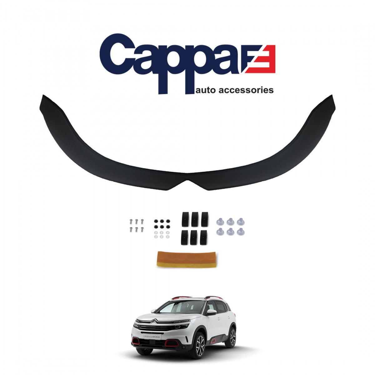 For Citroen C5 Aircross 2017+ Glossy Black Hood Deflector – Bug Shield & Front Bonnet Protection Spoiler