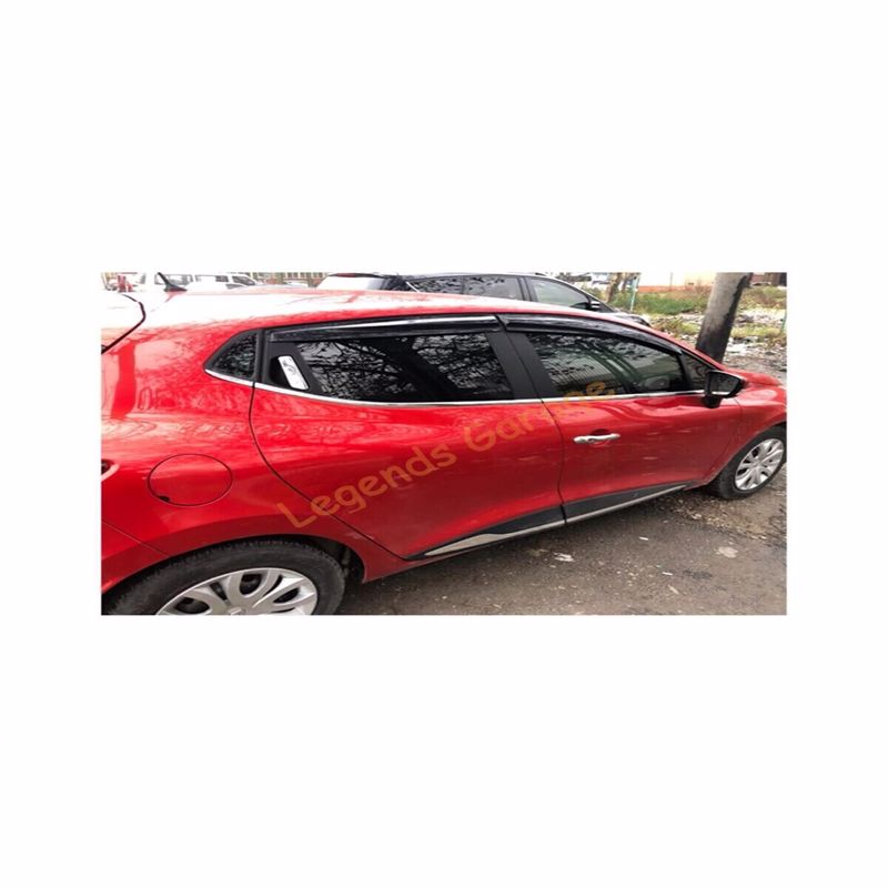 Chrome Side Door Streamer Kit for Renault Clio 4 HB (2012–2019) – 4 Pieces Auto Body Trim