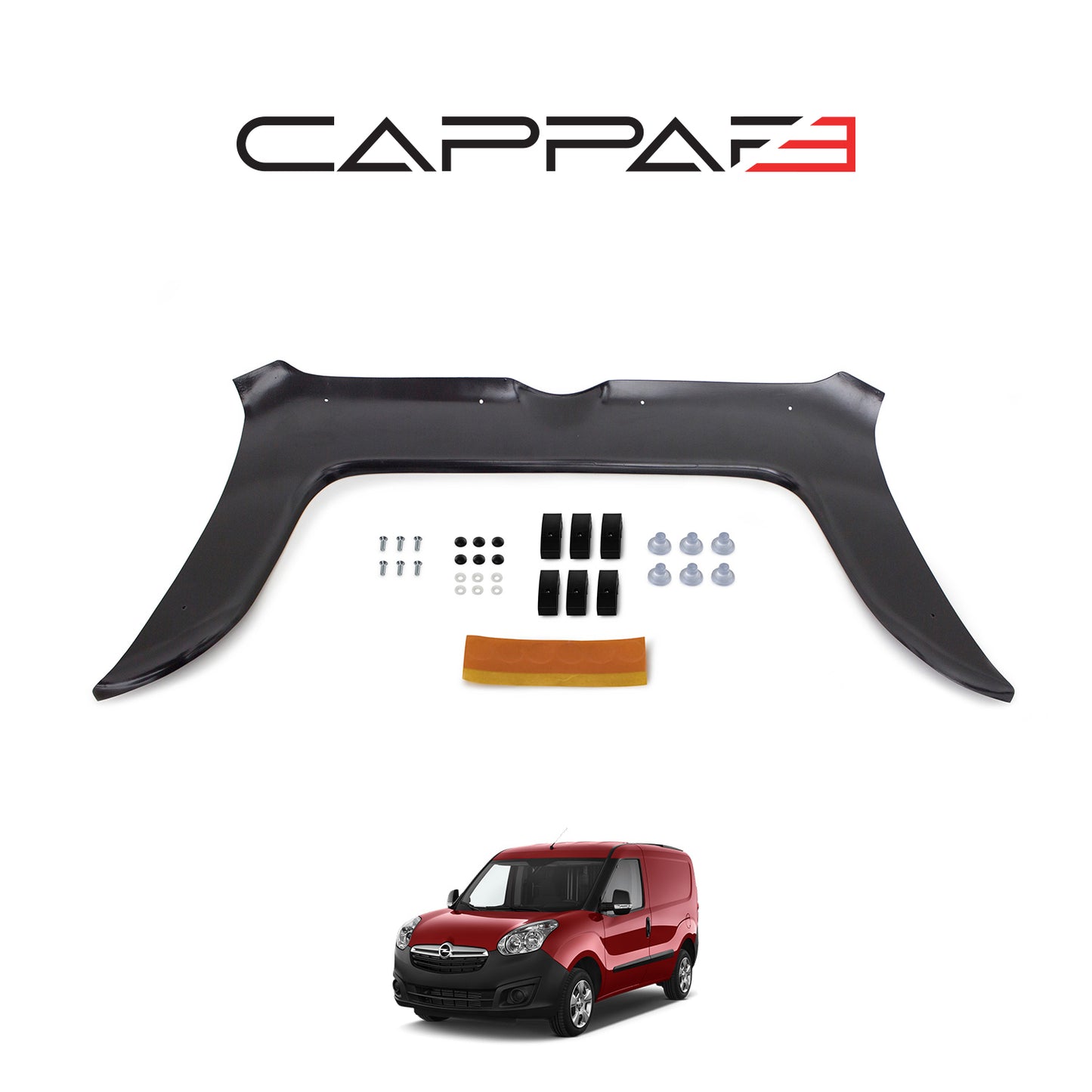 For Premium Hood Deflector for Opel Combo D (2012–2015) – Sleek Bug Shield & Front Protection Spoiler