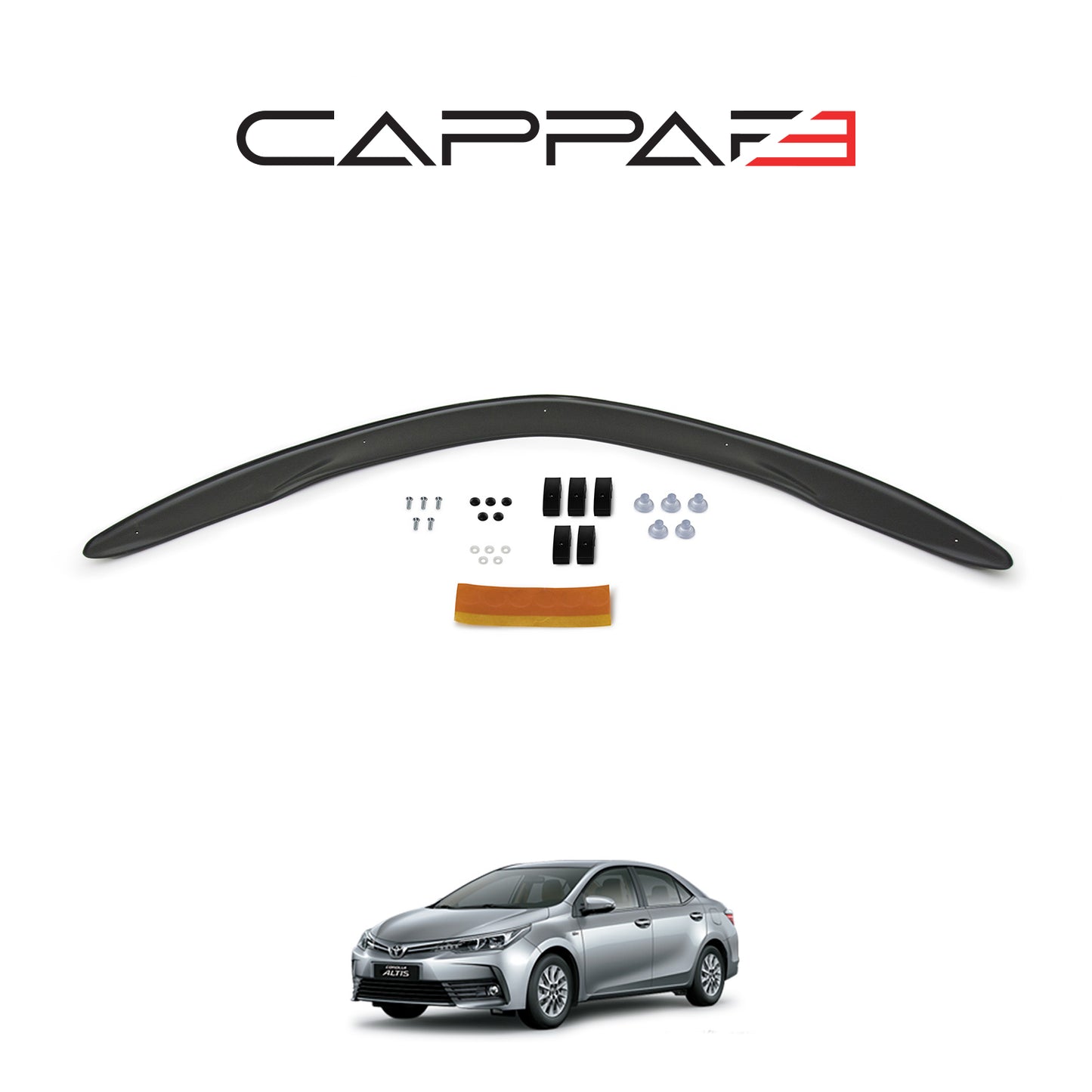 Front Hood Protection Spoiler & Bug Shield for Toyota Corolla (2013–2018) – Durable Hood Deflector Guard