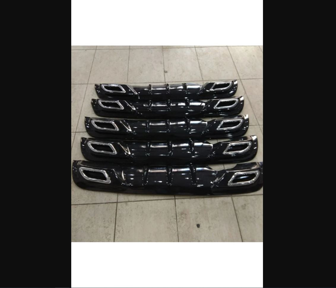 Sport Rear Diffuser + Chrome Exhaust Tip for Opel Corsa D (2011–2014) – Piano Black Finish