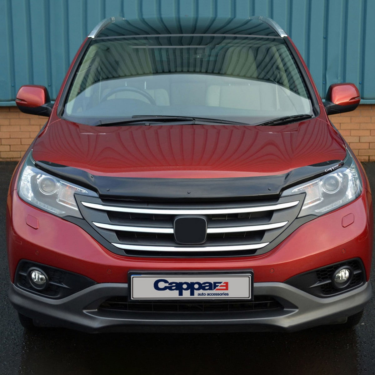 Glossy Black Hood Deflector for Honda CR-V (2013–2018) – Bug Shield & Front Hood Protection Spoiler