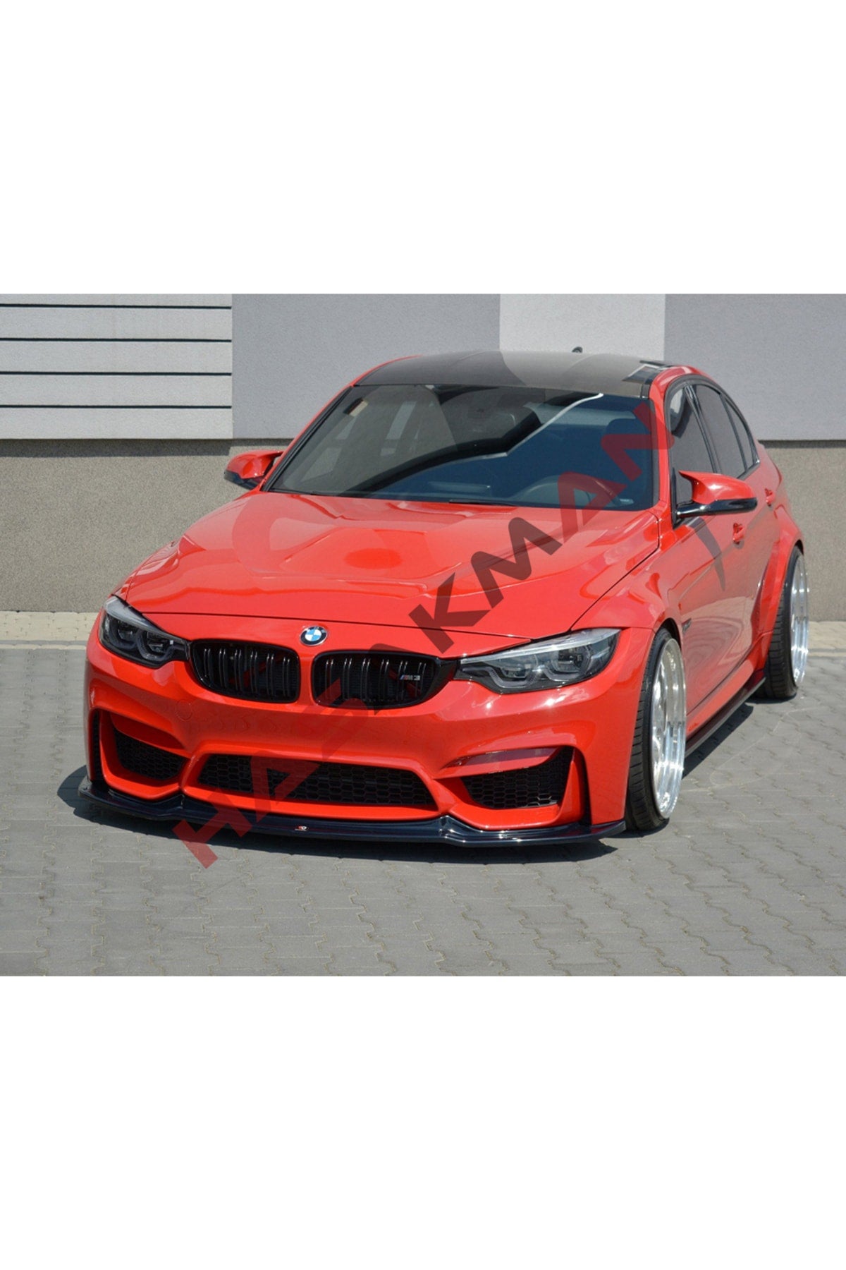 For BMW F30 3 Series Vrstener M3 Style Front Lip – Piano Black (2012–2018)