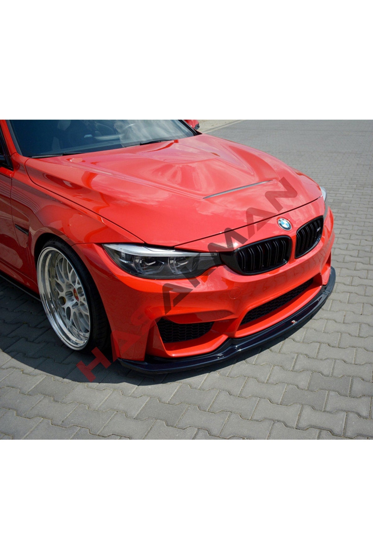For BMW F30 3 Series Vrstener M3 Style Front Lip – Piano Black (2012–2018)