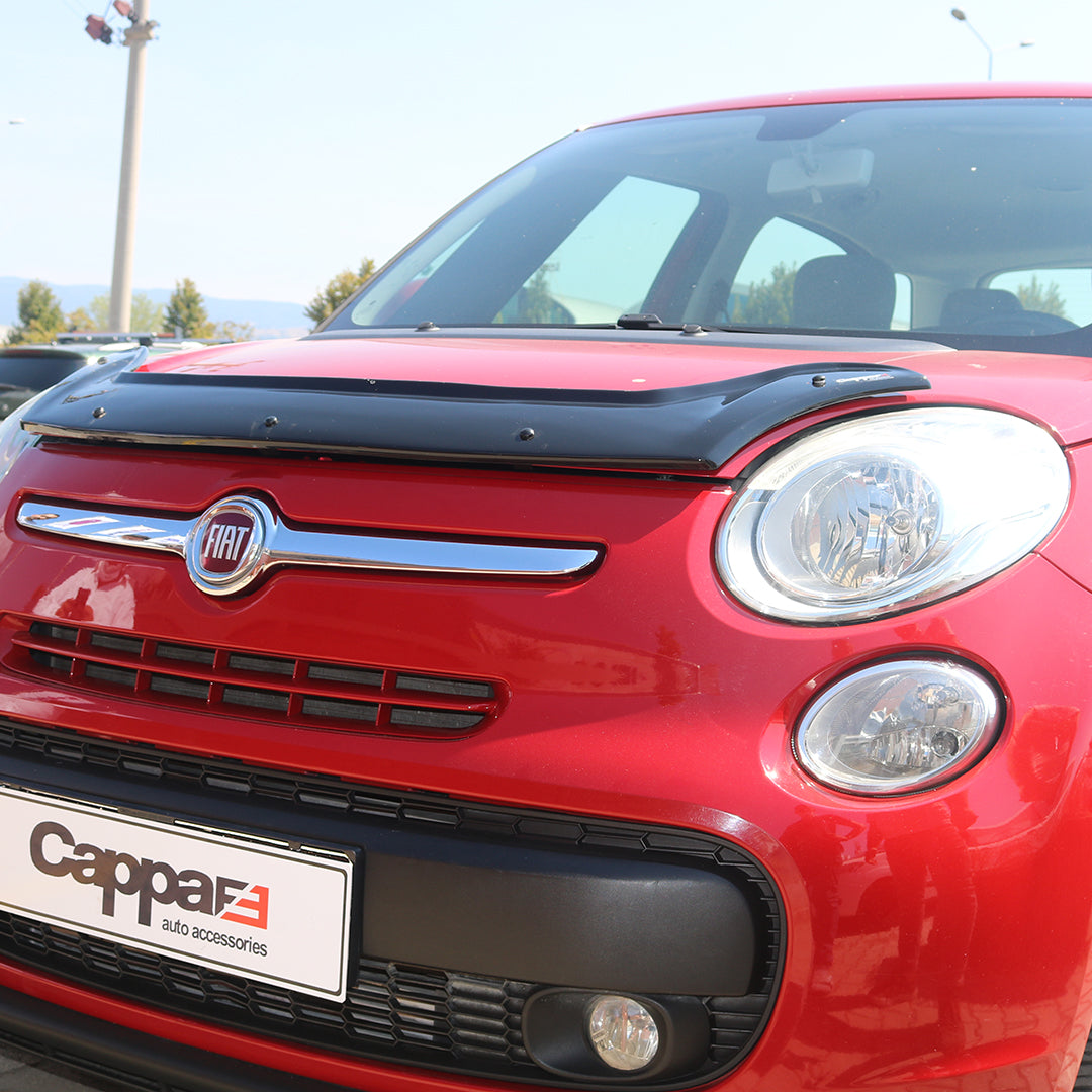 For Fiat 500L 2015+ Hood Deflector – Glossy Black Bug Shield & Bonnet Protection Spoiler
