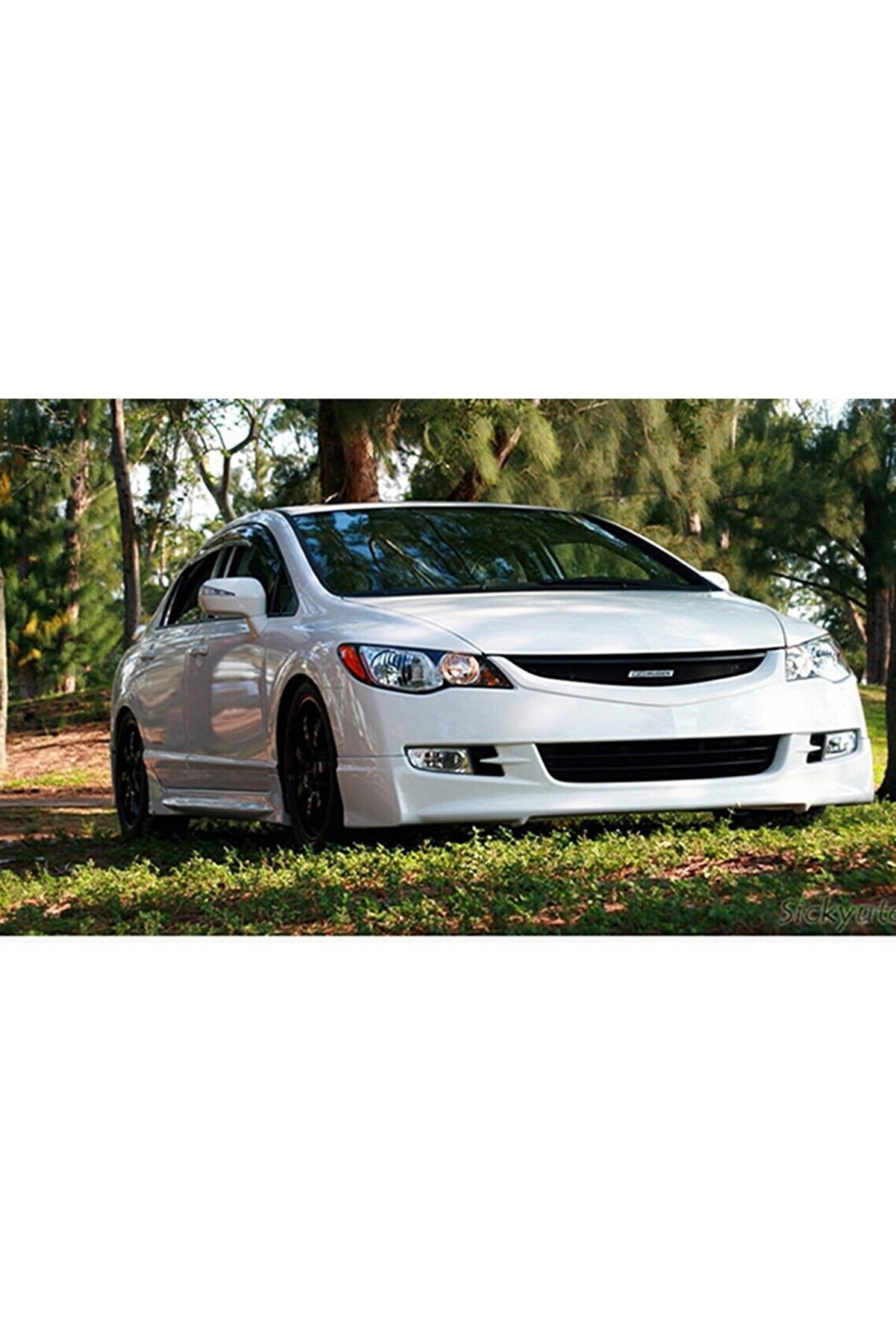 For Honda Civic FD6 (2006–2009) Non-Facelift Front Lip Mugen Prefix – ABS Plastic Unpainted & Unprimed