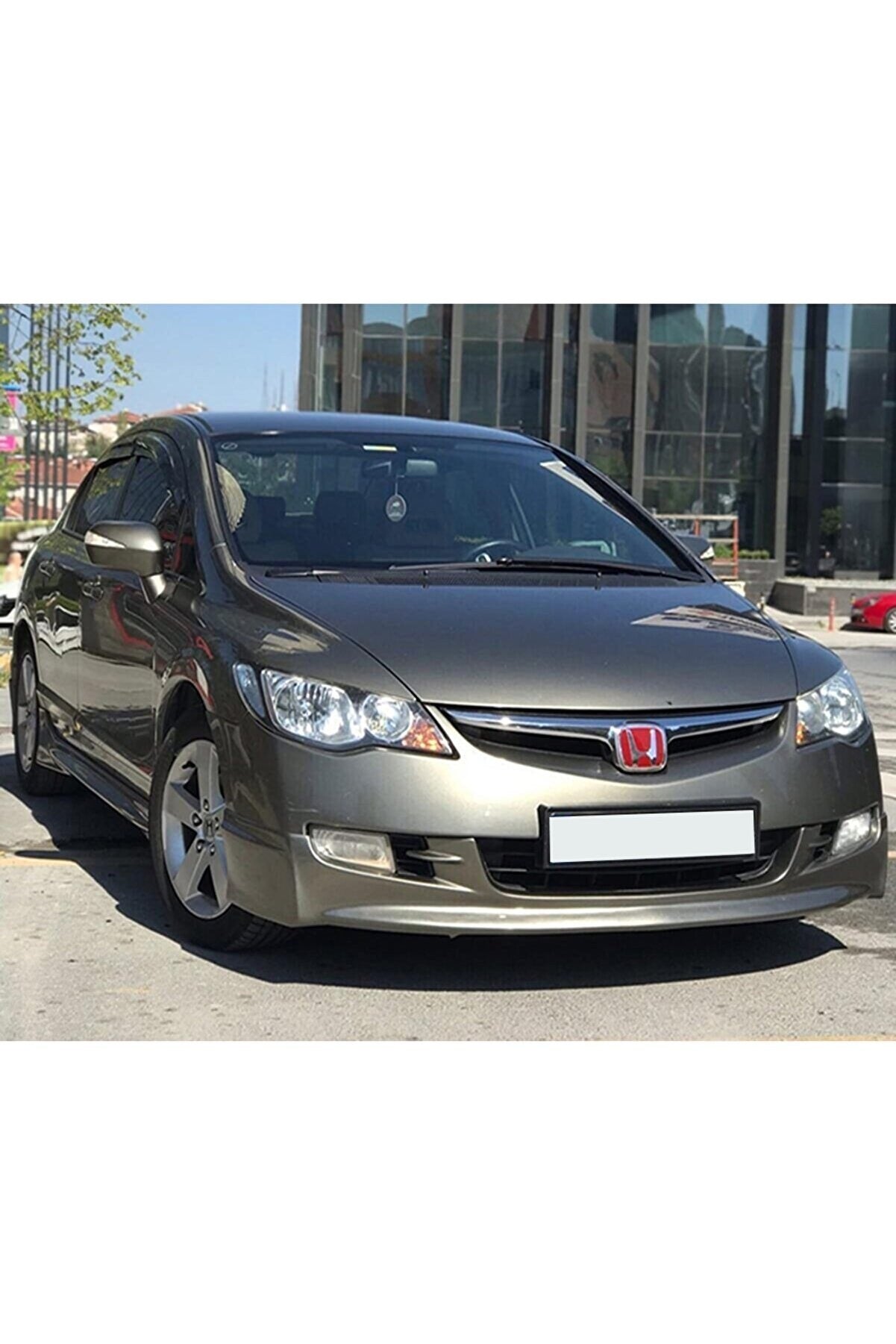 For Honda Civic FD6 (2006–2009) Non-Facelift Front Lip Mugen Prefix – ABS Plastic Unpainted & Unprimed