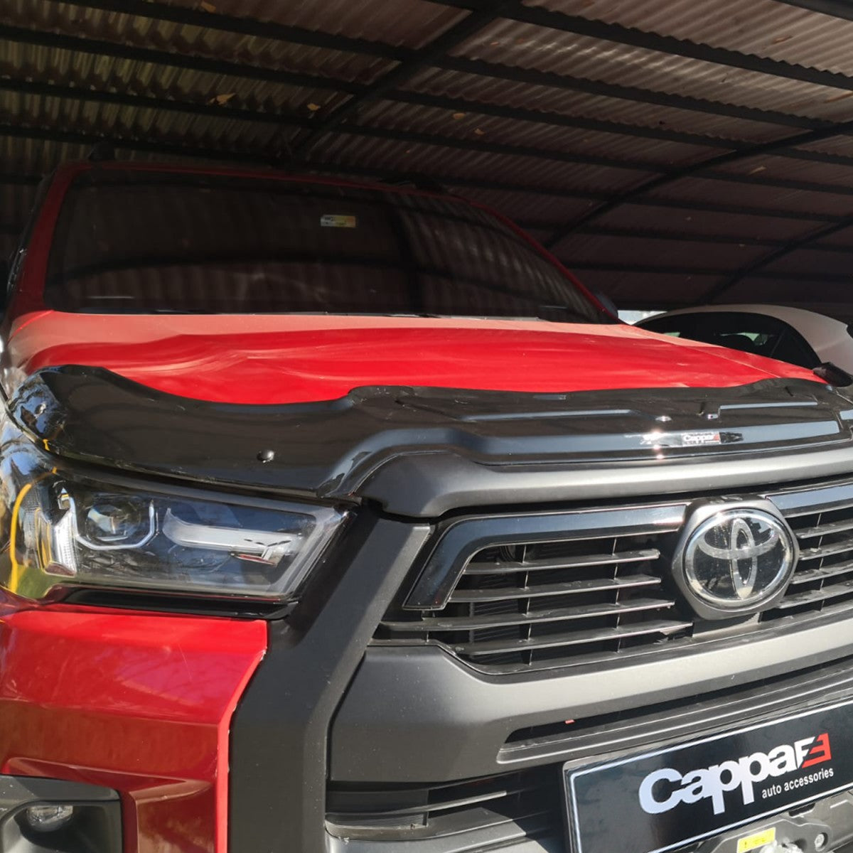 Front Hood Bug Shield & Deflector Guard for Toyota Hilux (2021–2026) – Tough & Sleek Hood Protection Spoiler
