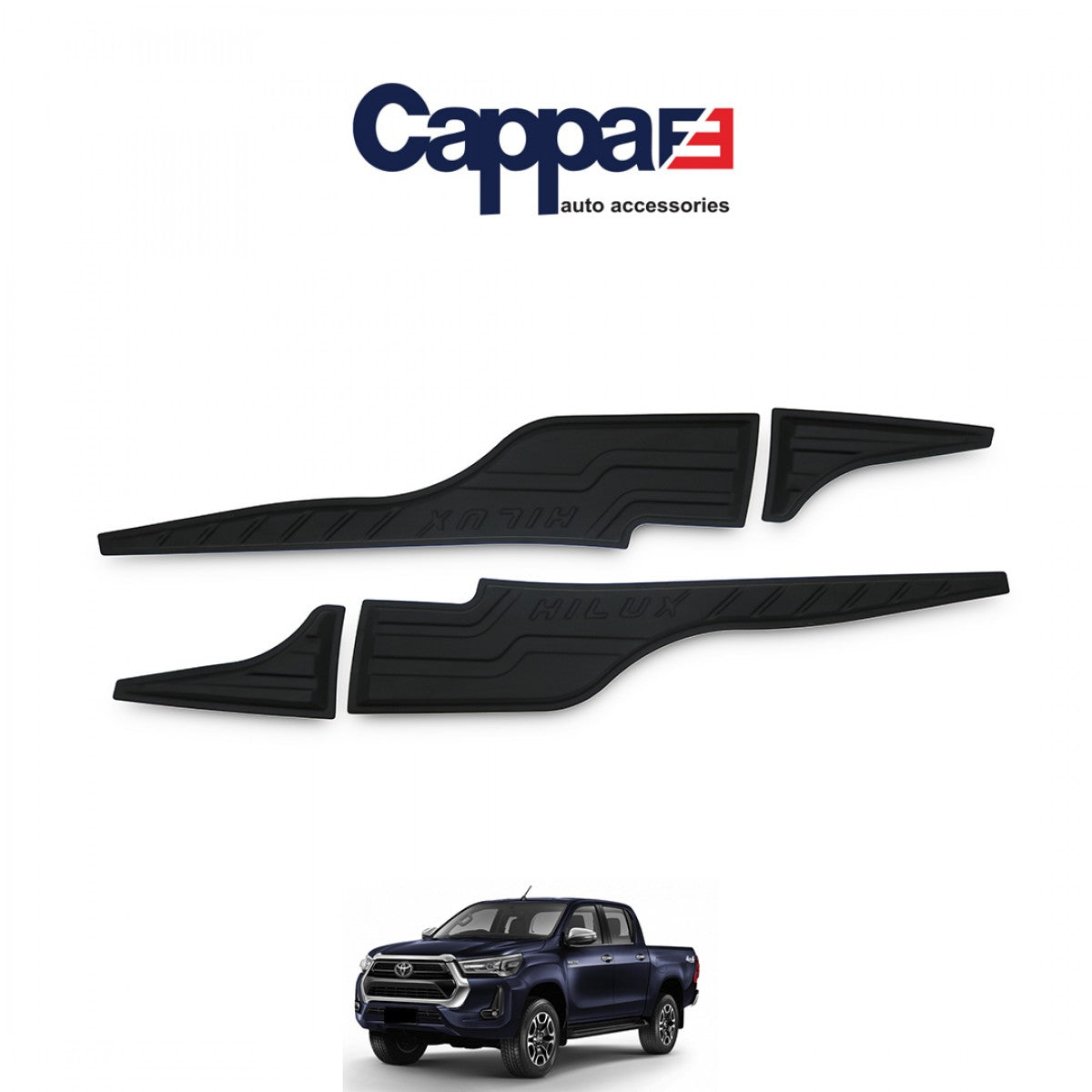 Bat Style Door Cover Trim for Toyota Hilux (2021–2026) – Aggressive Side Door Protection & Styling
