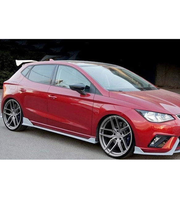 Glossy Black Lnz Race Cup Front Lip & Side Skirts for Seat Ibiza Mk5 (2017–2020) – Sporty Plastic Body Kit