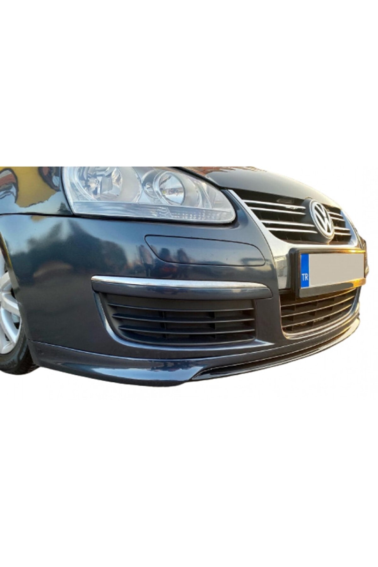 Votex Style Front Lip Splitter for Volkswagen VW Jetta MK5 (2006–2011) Unpainted unprimed – Durable Plastic Prefix