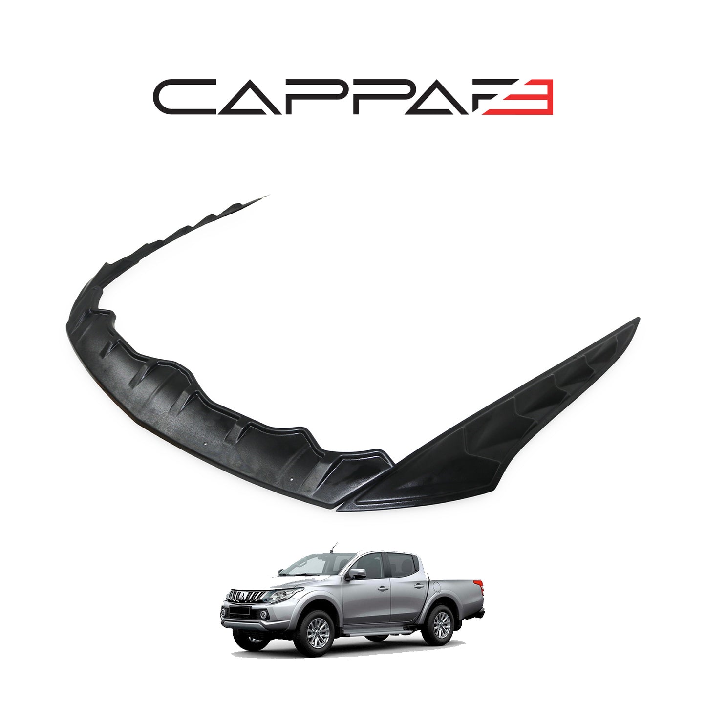 For Mitsubishi L200 Dragon Pack Hood Protector Spoiler (2015–2019) – Front Bug Shield & Hood Deflector
