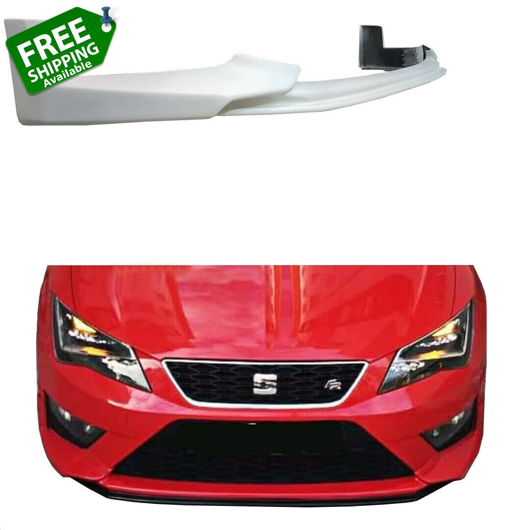 Dynamic Front Bumper Extension for Seat Leon MK3 - 5F (2013–2016) FR Style Unpainted Unprimed – Sporty Upgrade