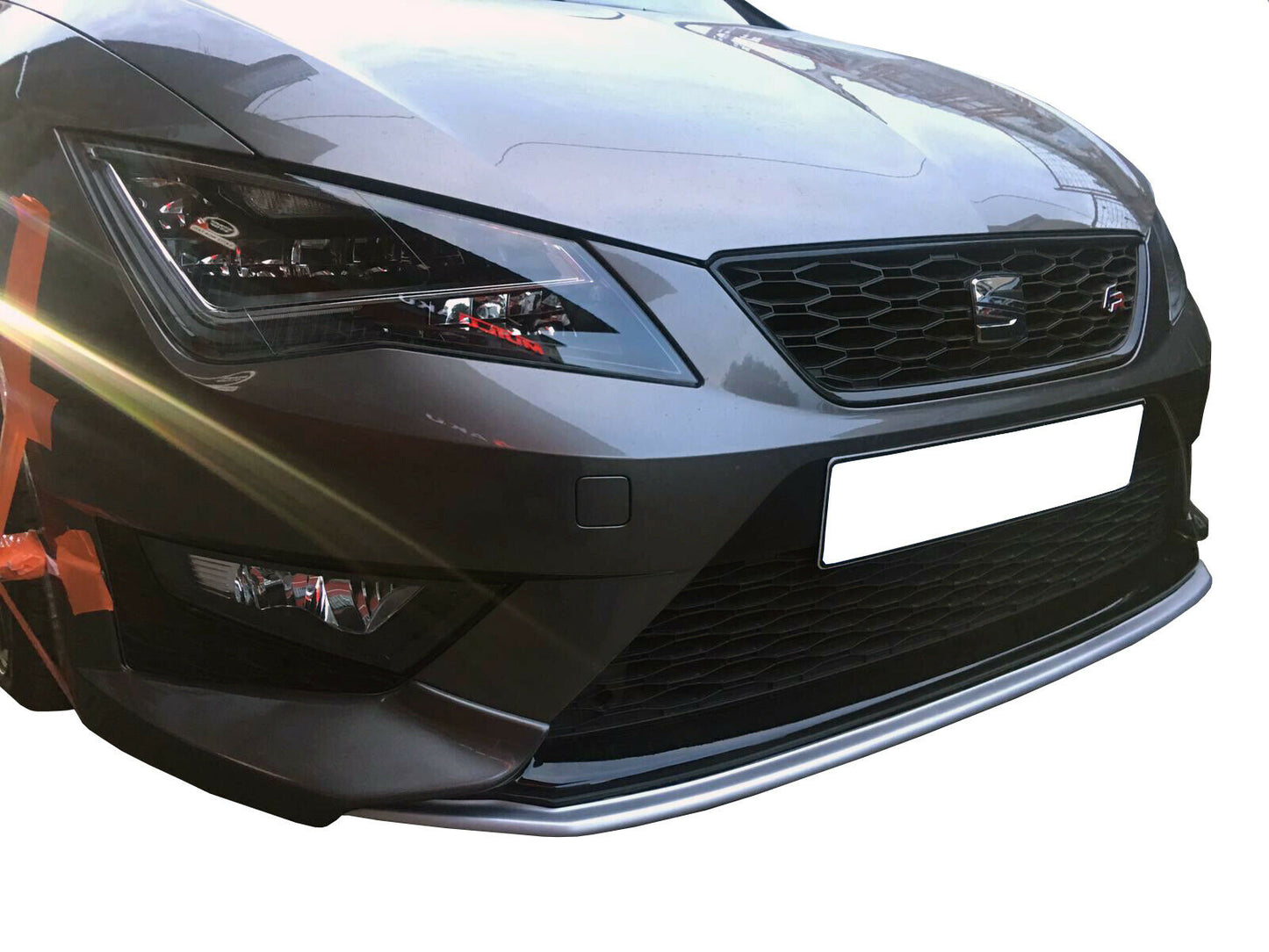 Dynamic Front Bumper Extension for Seat Leon MK3 - 5F (2013–2016) FR Style Unpainted Unprimed – Sporty Upgrade