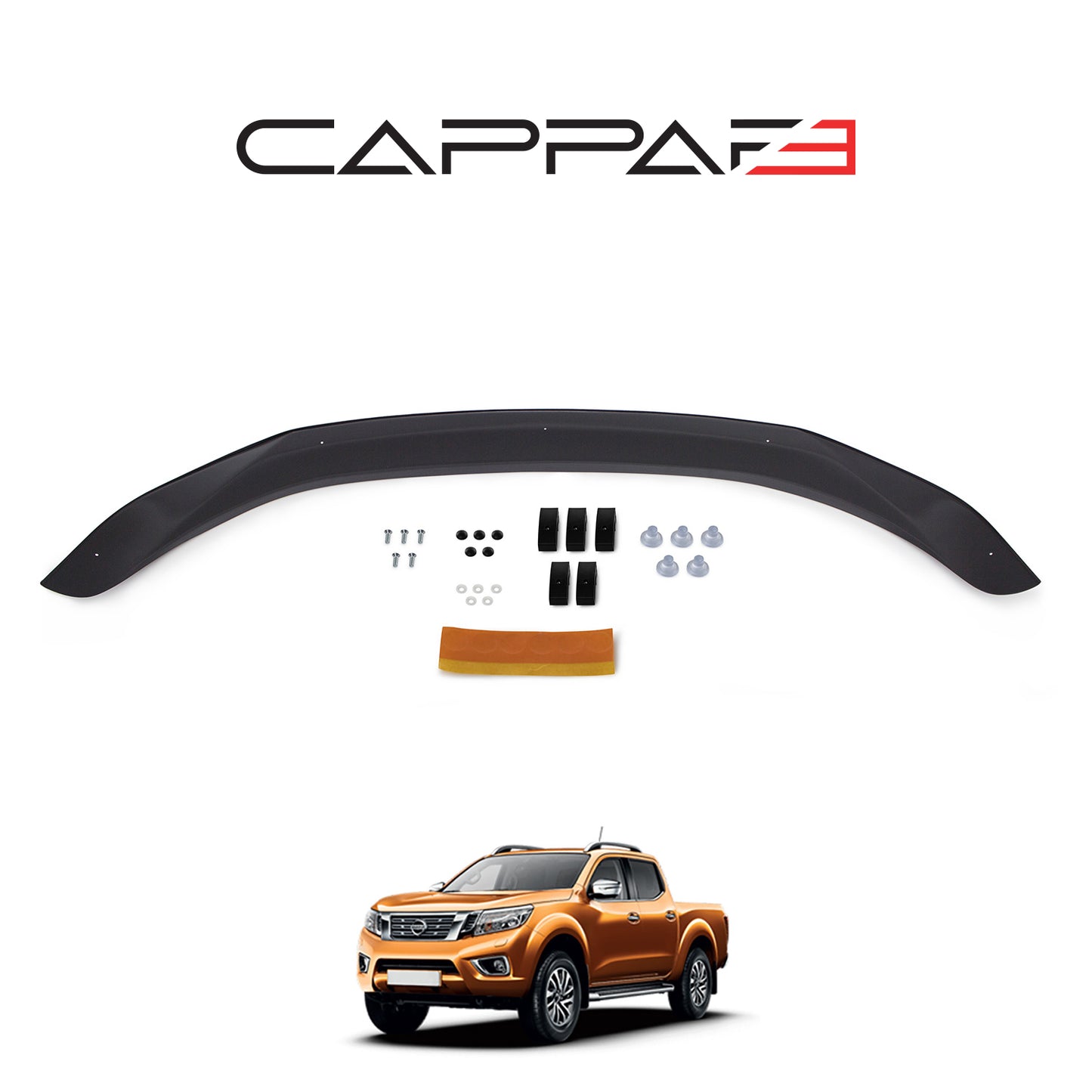 For Nissan Navara Front Hood Protection Spoiler (2016–2021) – Bug Shield & Hood Deflector Guard