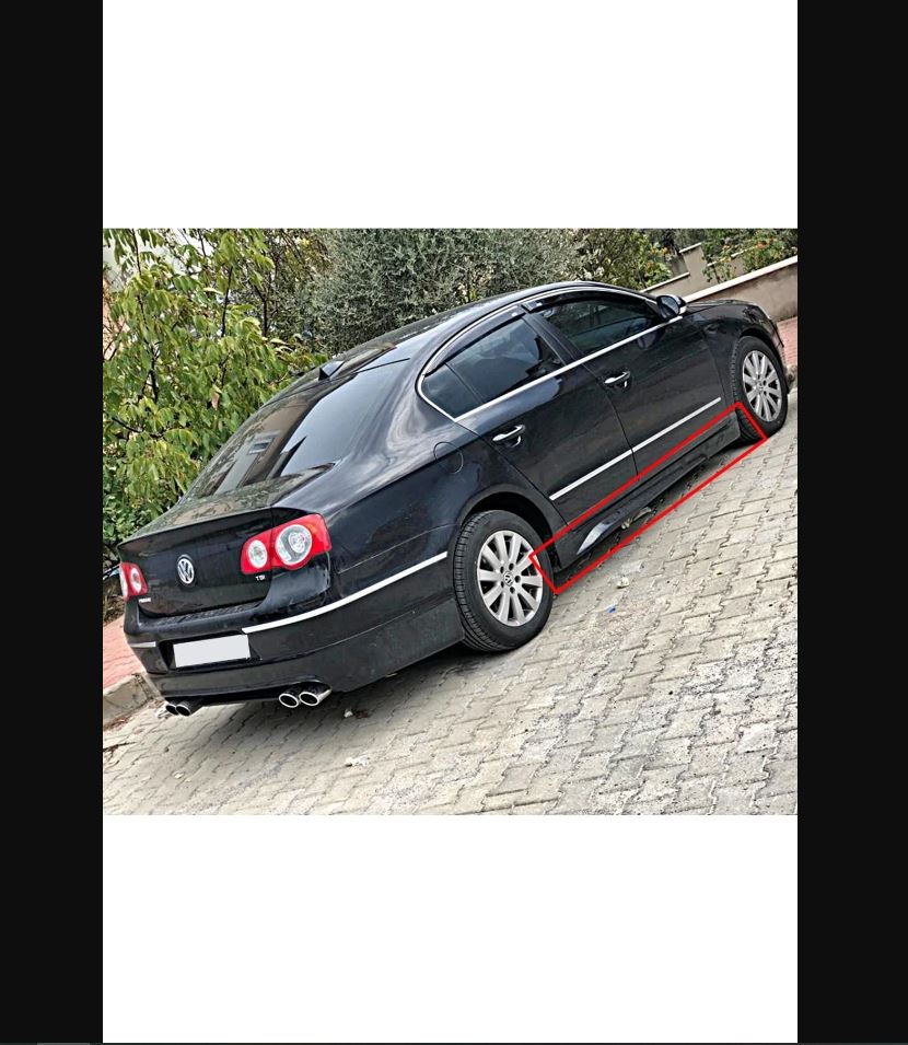Side Skirts for Volkswagen VW Passat B6 (2010–2015) – Unpainted Plastic Sill Trim Panels