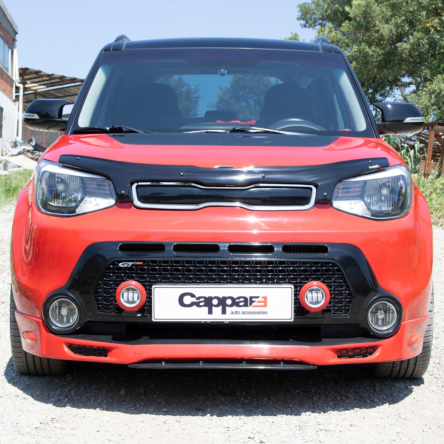 For Kia Soul 2015β2023 Front Hood Deflector β Glossy Bug Shield & Hood Protection Spoiler