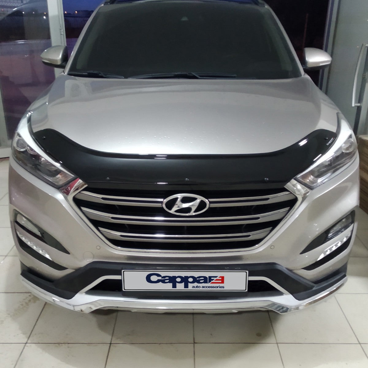 For Hyundai Tucson Front Hood Protection Spoiler – Bug Shield & Hood Deflector Guard (2016–2020)