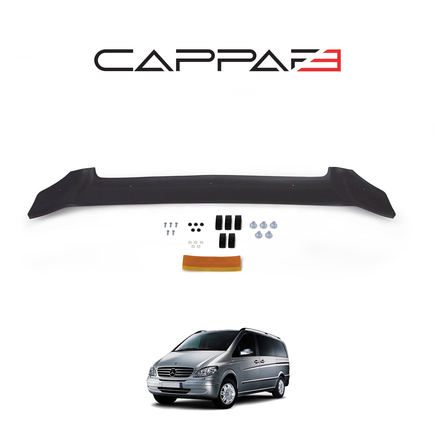 For Mercedes-Benz Viano Front Hood Protection Spoiler (2004–2011) – Bug Shield Hood Deflector Guard