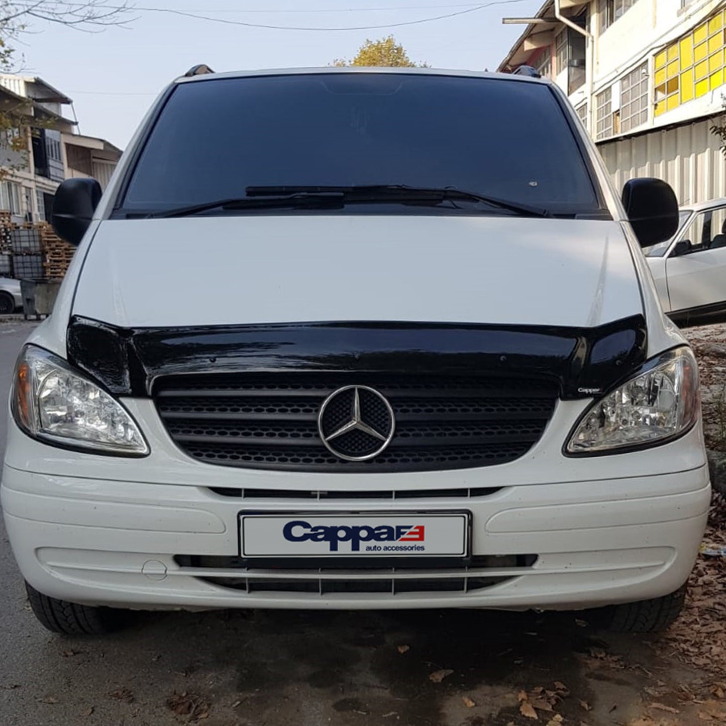 For Mercedes-Benz Viano Front Hood Protection Spoiler (2004–2011) – Bug Shield Hood Deflector Guard