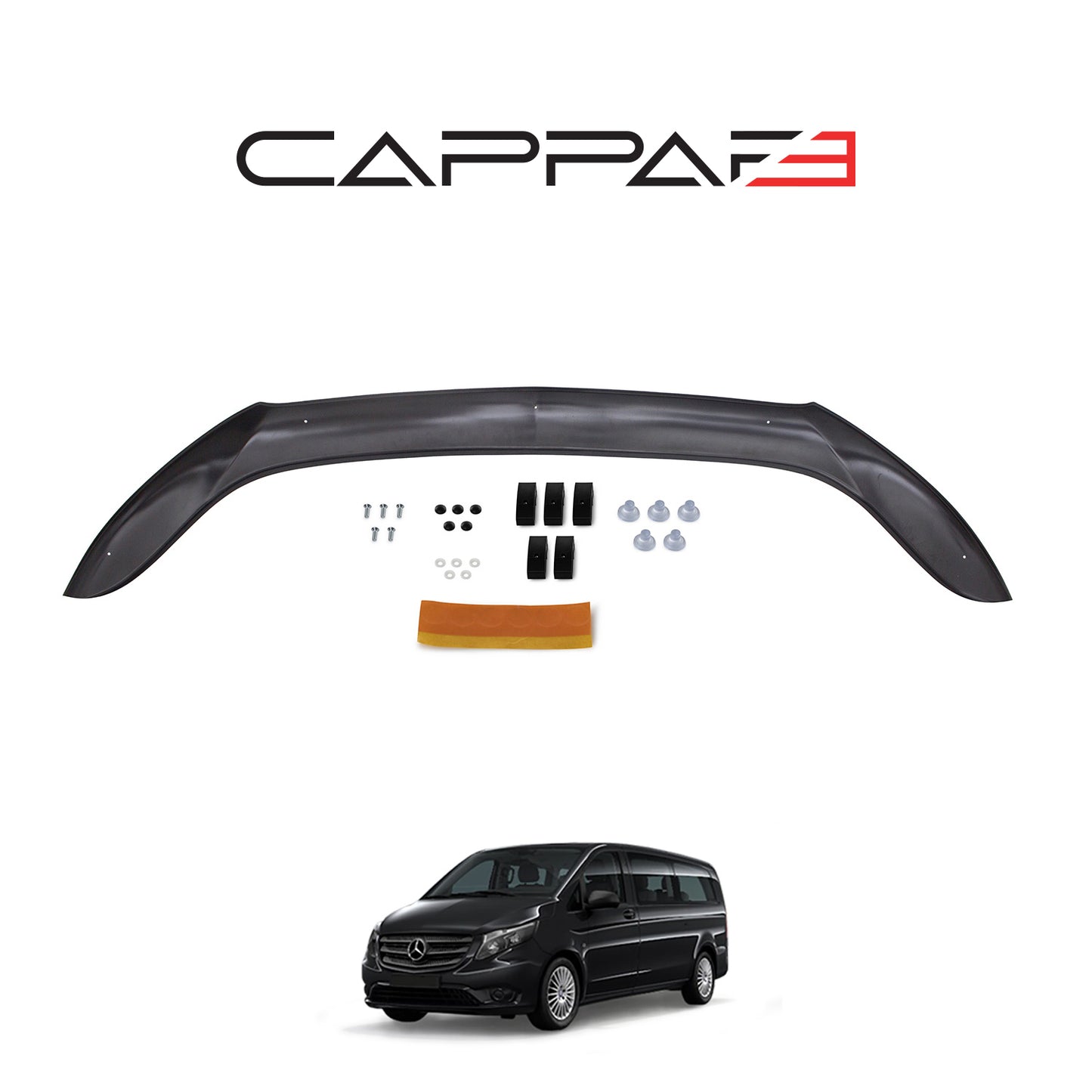 For Mercedes-Benz Vito W447 Front Hood Protection Spoiler (2015–2023) – Bug Shield Hood Deflector Guard