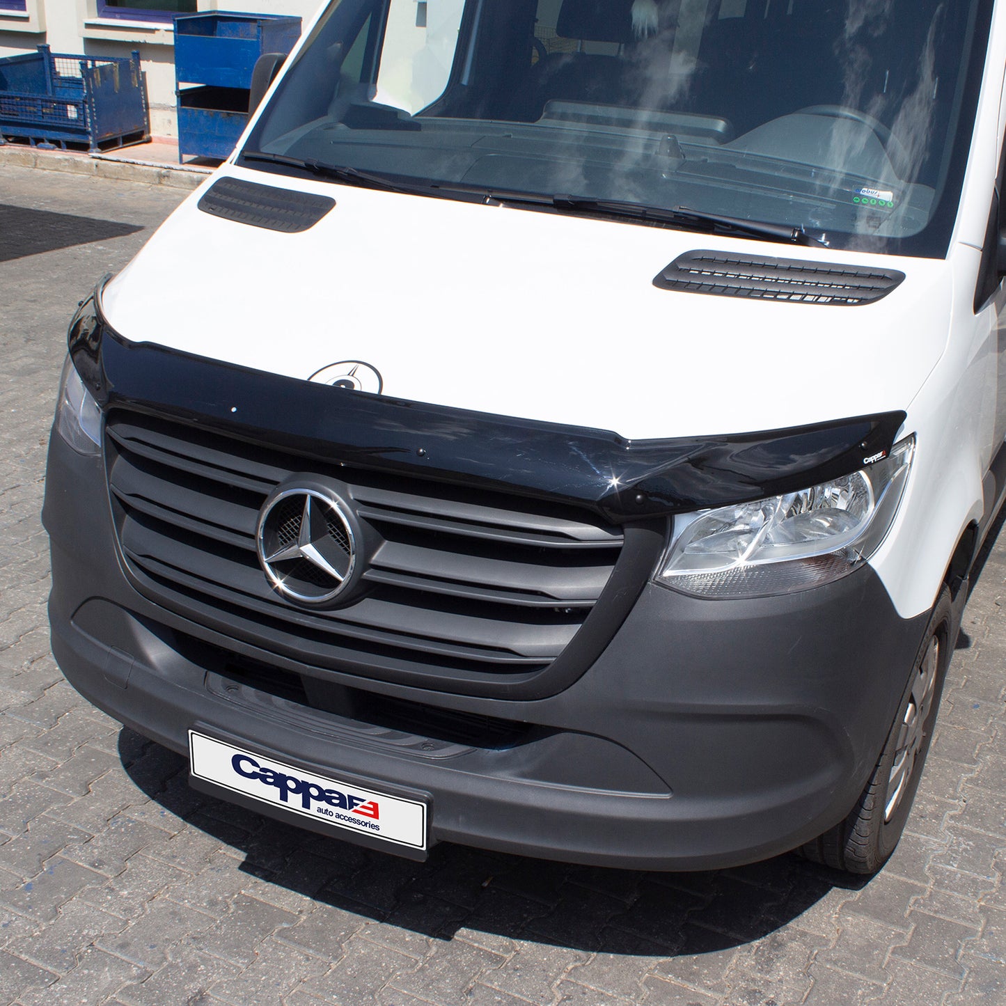 For Mercedes-Benz Sprinter W907 Front Hood Protection Spoiler (2018–2025) – Bug Shield Hood Deflector Guard