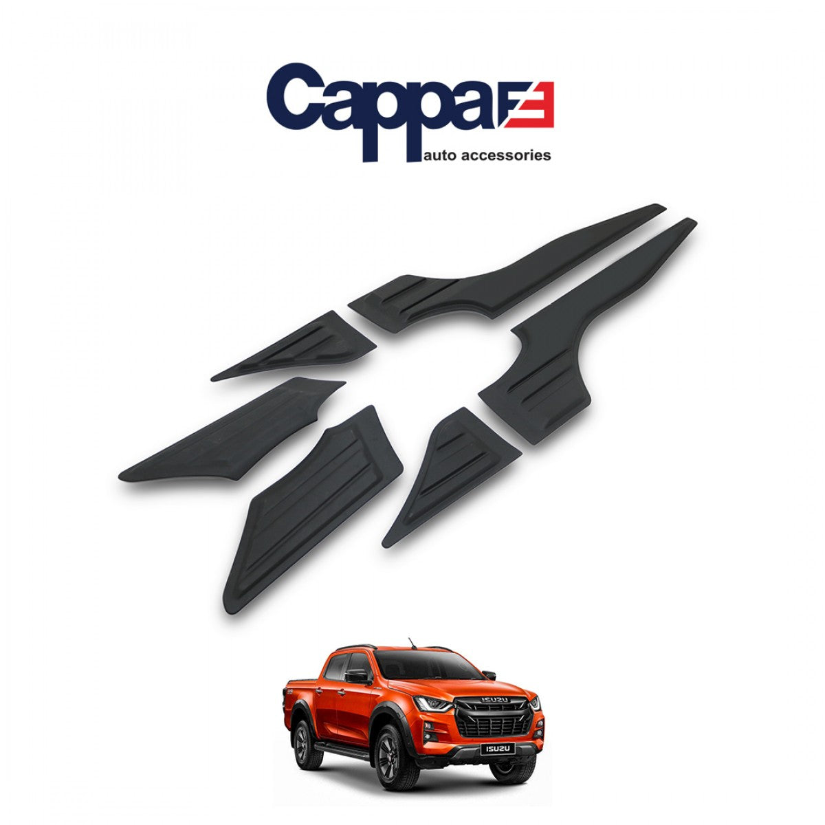 For Isuzu D-Max 2021–2026 Bat Side Door Cover & Hood Protector – 6-Piece Custom Guard Kit