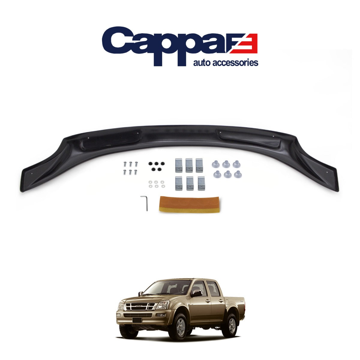 For Isuzu D-Max 2002–2012 Front Hood Deflector – Bug Shield Spoiler Guard for Hood Protection