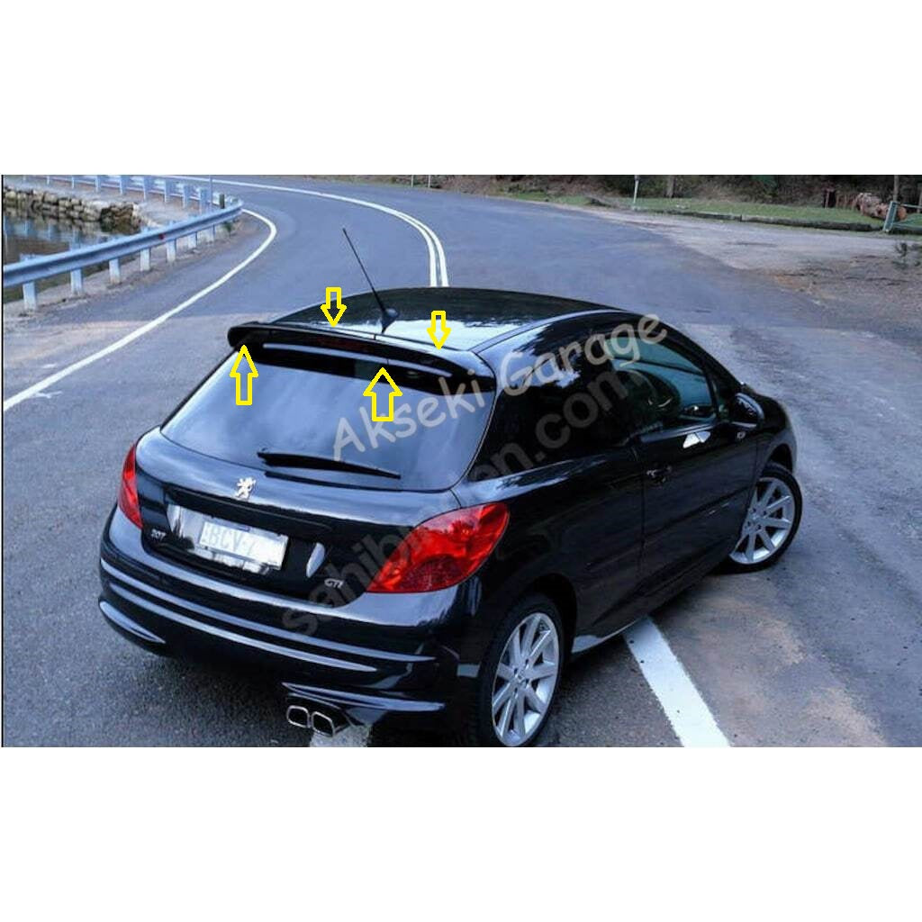 RC Style Rear Spoiler for Peugeot 207 (2006–2012) – Unpainted & Unprimed Sport Wing