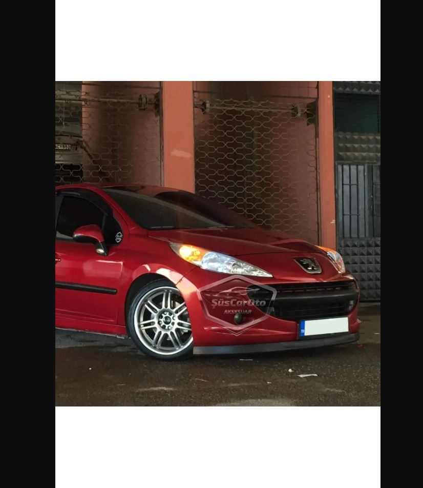 Flexible H Lip Front Splitter for Peugeot 207 (2006–2014) – 2-Piece Under Bumper Spoiler