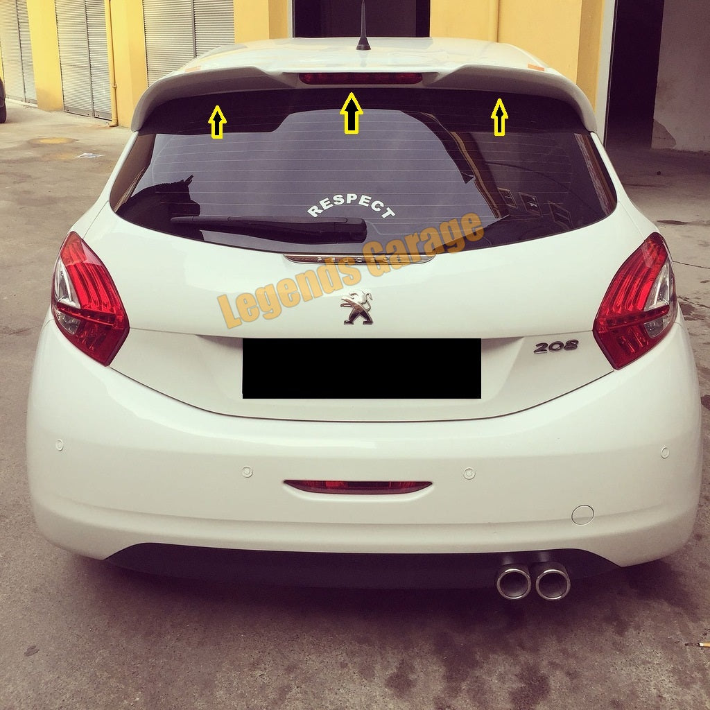 Sporty Rear Spoiler for Peugeot 208 (2012–2019) – Stylish Modification Extension Wing