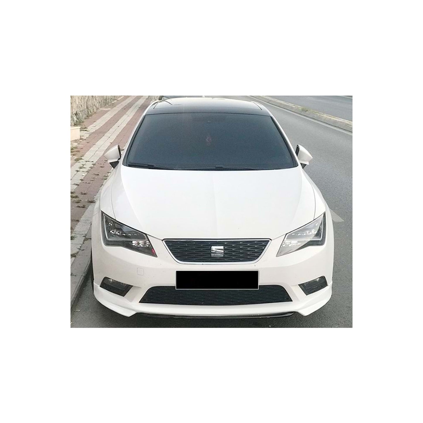 Unpainted Front Lip Splitter for Seat Leon Mk3 (2012–2016) – Custom Prefix Style, ABS Plastic