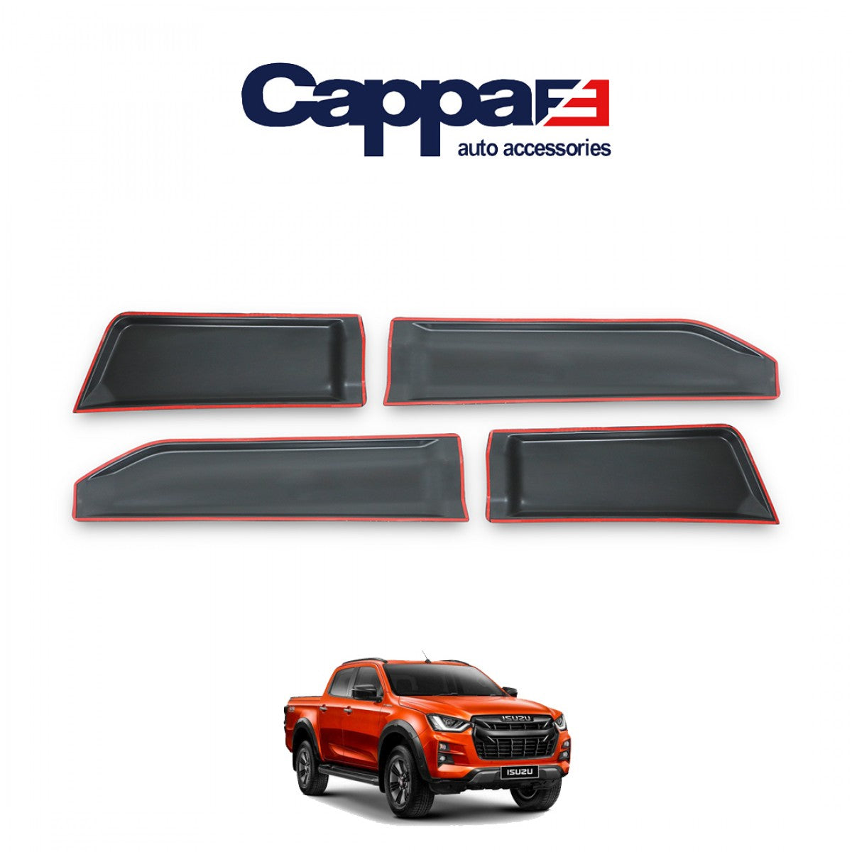 For Isuzu D-Max Side Door & Hood Protector Kit – 4-Piece Heavy-Duty Guard Set (2021 - 2026)