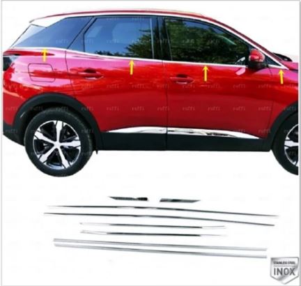 
                  
                    Premium Chrome Window Trim for Peugeot 3008 – Sleek Middle Strip Frame Styling Kit
                  
                