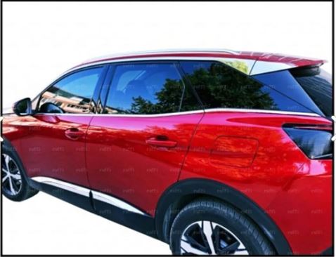 Premium Chrome Window Trim for Peugeot 3008 – Sleek Middle Strip Frame Styling Kit