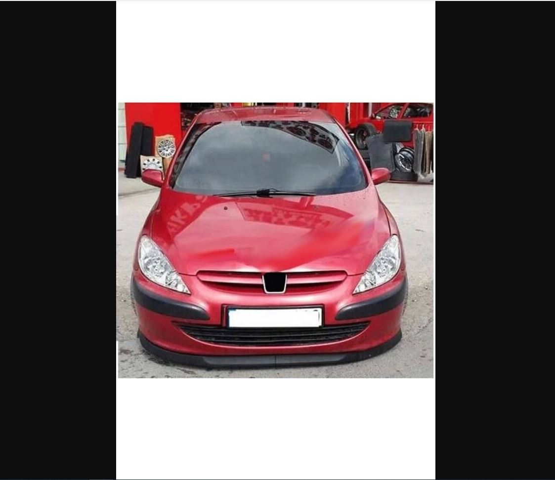 2PCS H-Style Front Splitter for Peugeot 307 – Bumper Lip Attachment Upgrade (Compatible 2001–2008)
