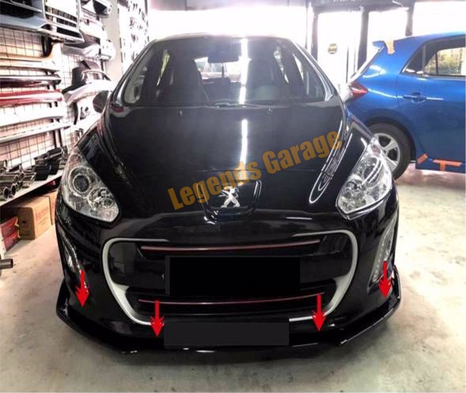 Front Bumper Lip Spoiler for Peugeot 308 (2007–2020) – Sporty Splitter Attachment Upgrade