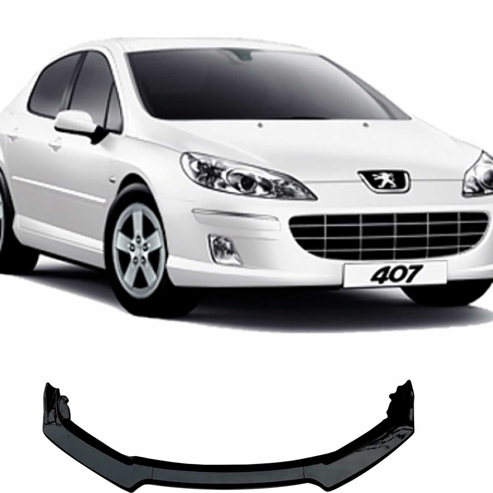 Front Bumper Lip Spoiler for Peugeot 407 (2004–2010) – Sporty Splitter Attachment Upgrade
