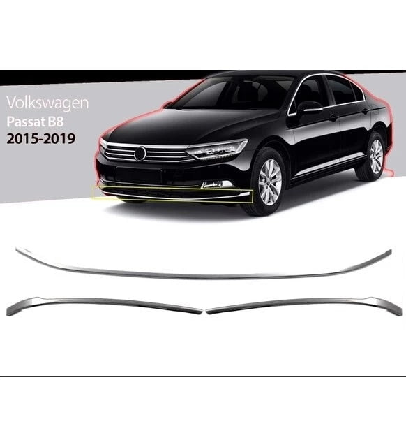
                  
                    For Volkswagen VW Passat B8 Full Chrome Exterior Trim Kit – 14-Piece Set (2015–2019) Rear Bumper Trim (3 pcs) + Front Bumper Trim (3 pcs) + Side Door Chrome Molding (8 pcs)
                  
                