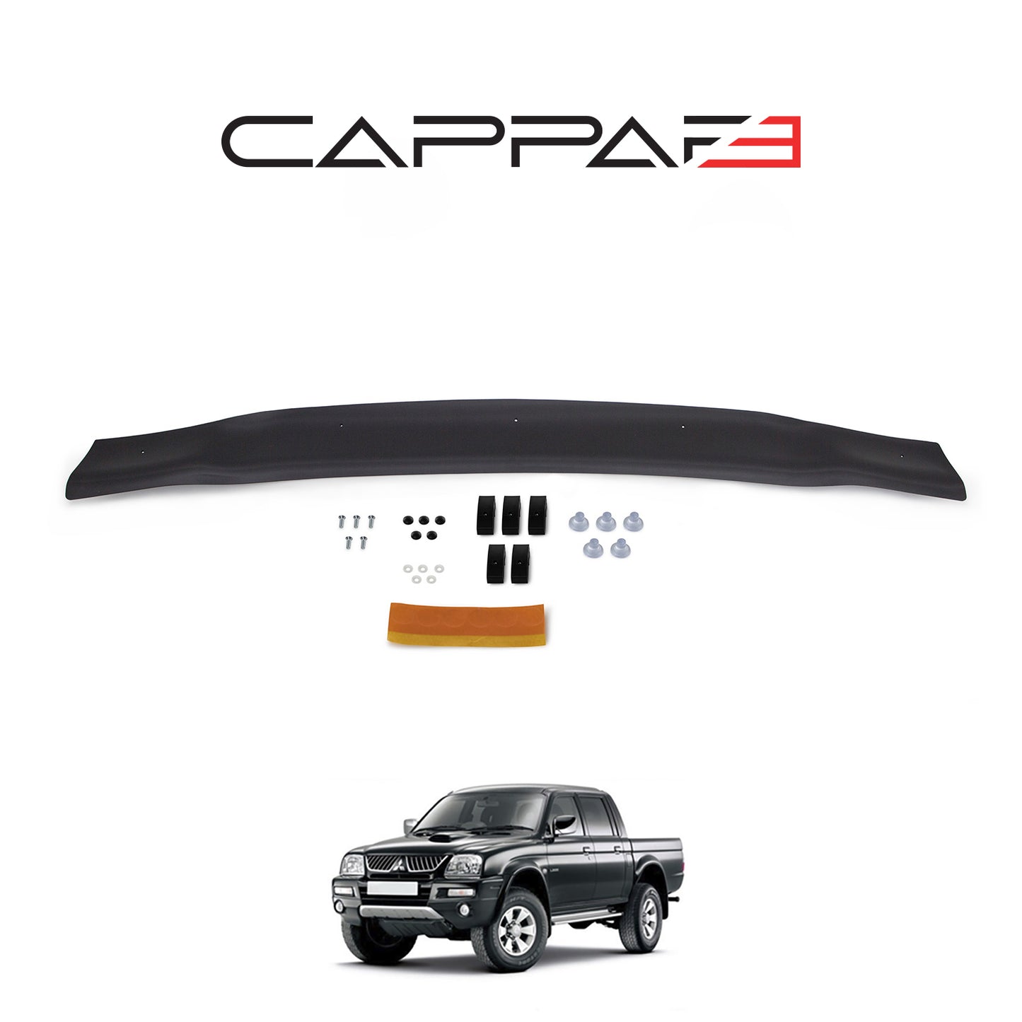 For Mitsubishi L200 Front Hood Protection Spoiler (1996–2006) – Bug Shield & Hood Deflector Guard