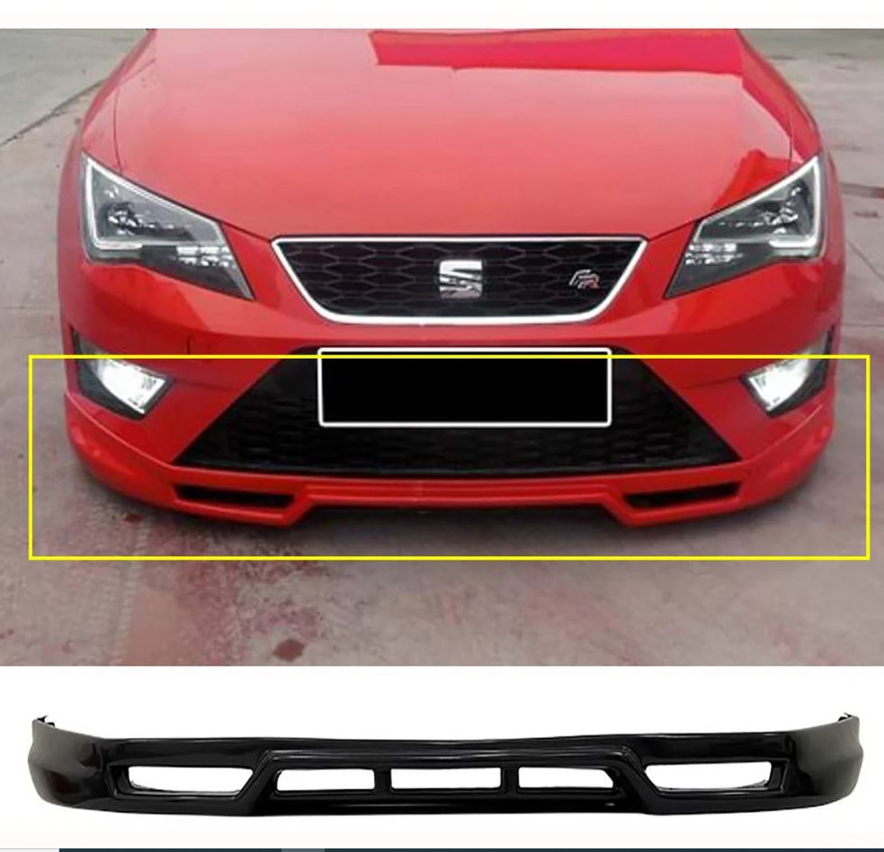 Regr Style Front Bumper Lip Extension for Seat Leon Mk3 (2012–2016) – Aggressive Spoiler Splitter Upgrade