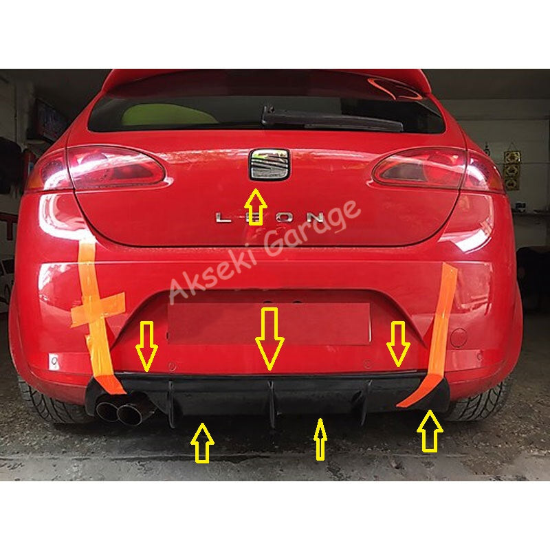 Rear Bumper Diffuser for SEAT Leon Mk2 (2006–2012) – Sporty Upgrade for Ultimate Style