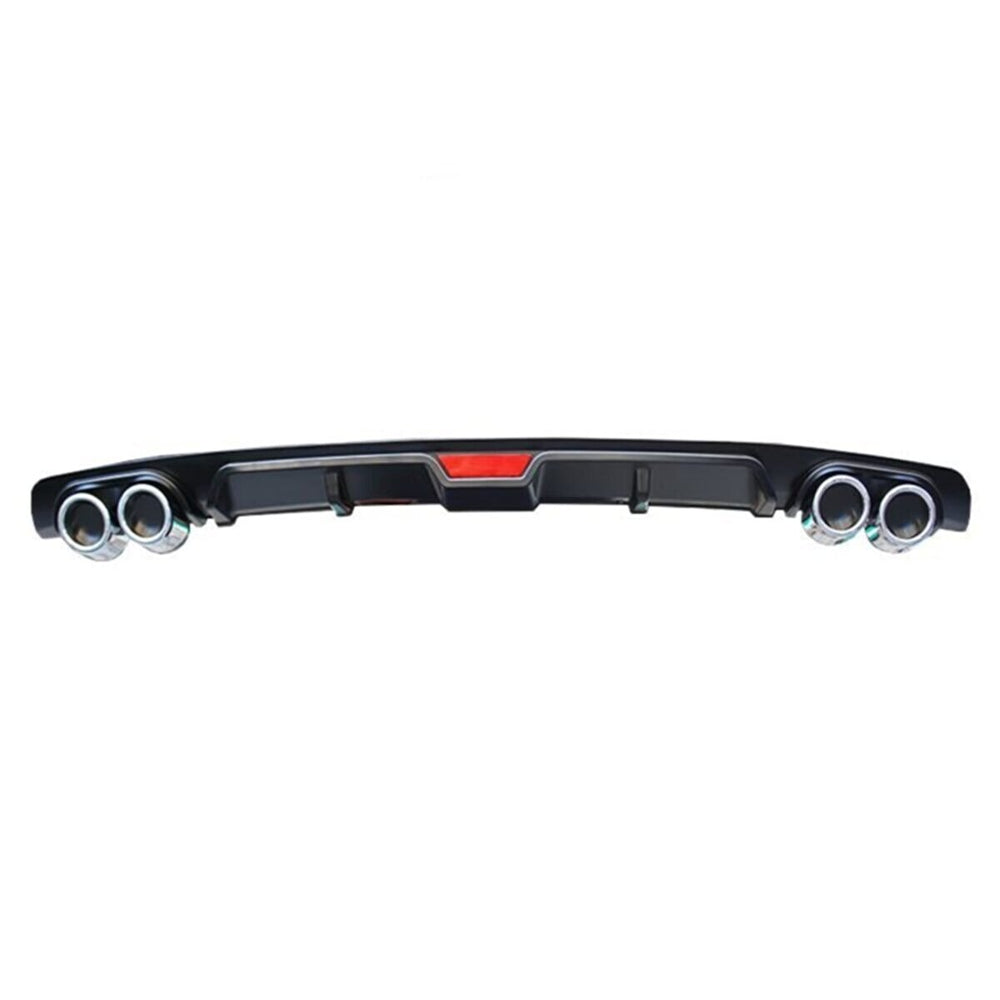 Universal Rear Diffuser for Opel Astra K (2015–2021) with 4 Chrome Exhaust Tips – Black or Gray Finish
